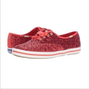 Keds x Kate spade champion glitter sneakers in cherry red